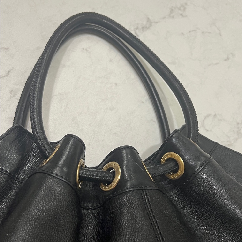 MICHAEL KORS BEAUTIFUL Black Pebbled Leather StudsTote Bag GREAT CONDITION - Picture 5 of 16